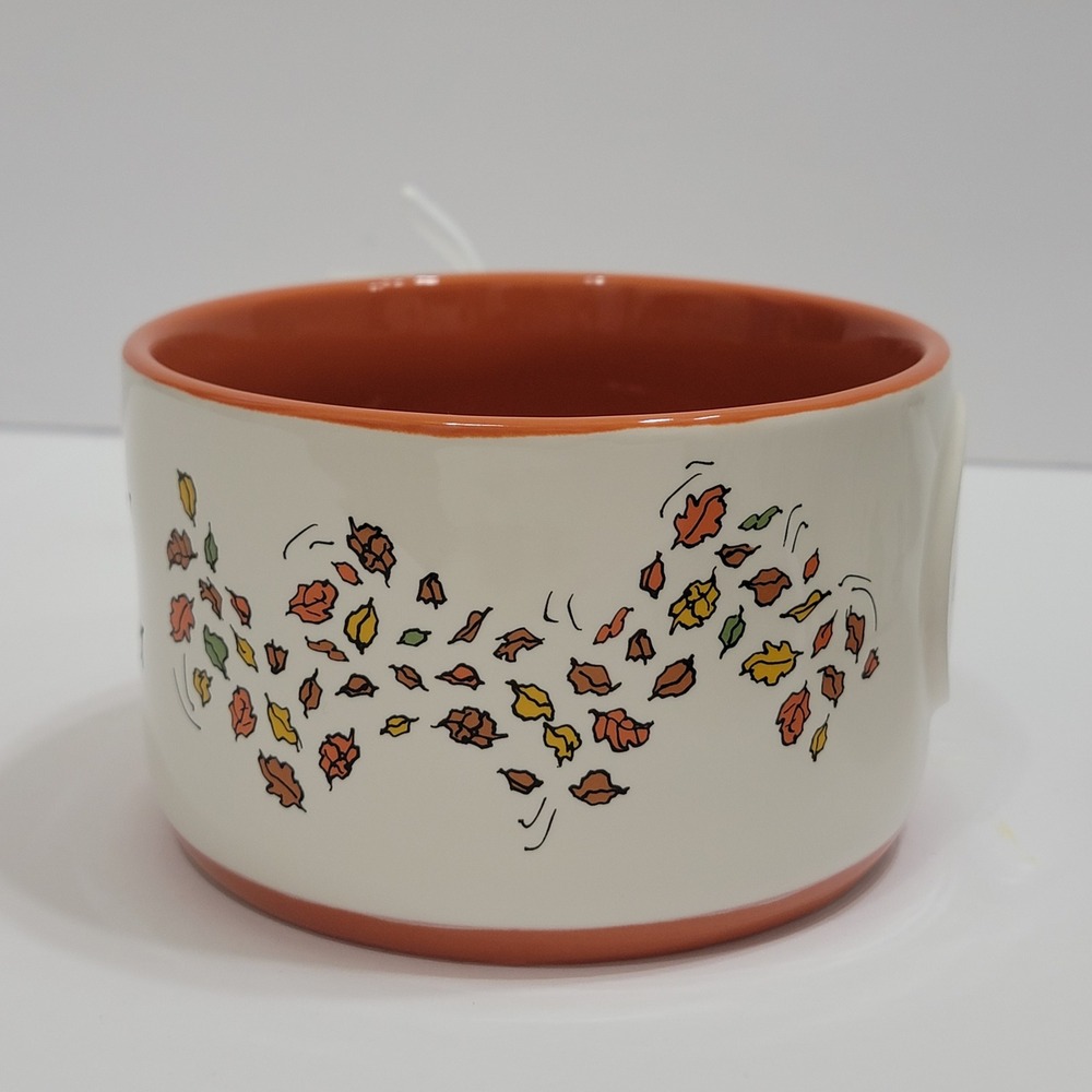 Rae Dunn Peanuts Snoopy Sweater Weather Fall Leaves Thanksgiving Coffee Soup Mug - Picture 2 of 8
